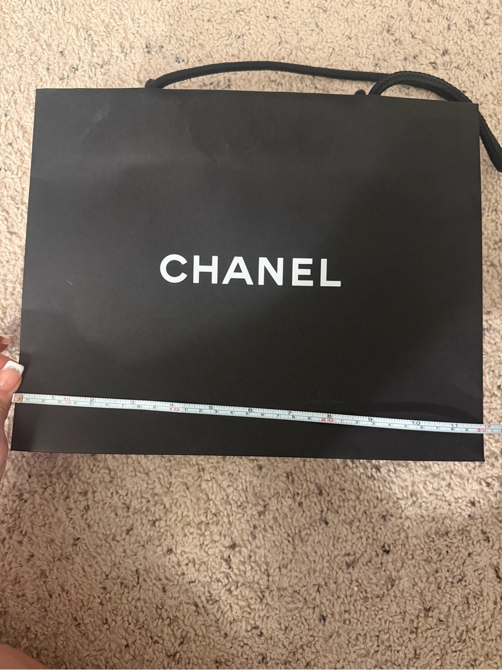 CHANEL Black Shopping paper Bag
